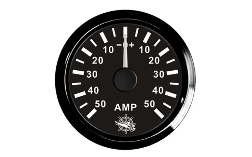 slider 0 Ampèremètre Osculati avec shunt 50 A noir/noir