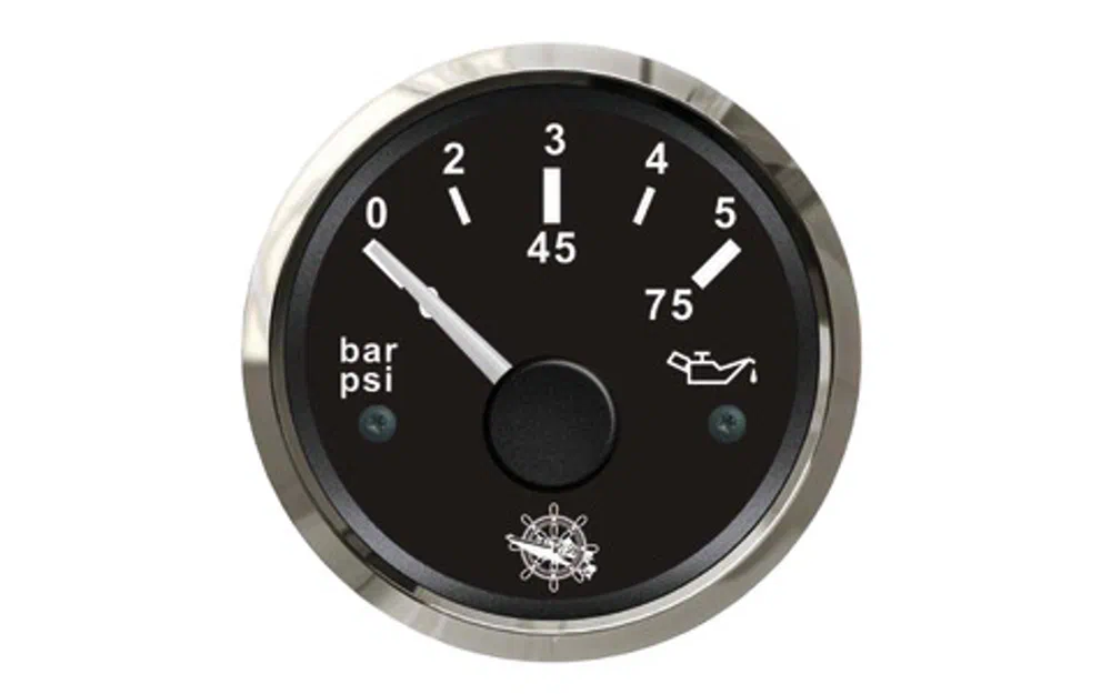 slider 0 Indicateur de pression d’huile Osculati 0/5 bar noir/brillant