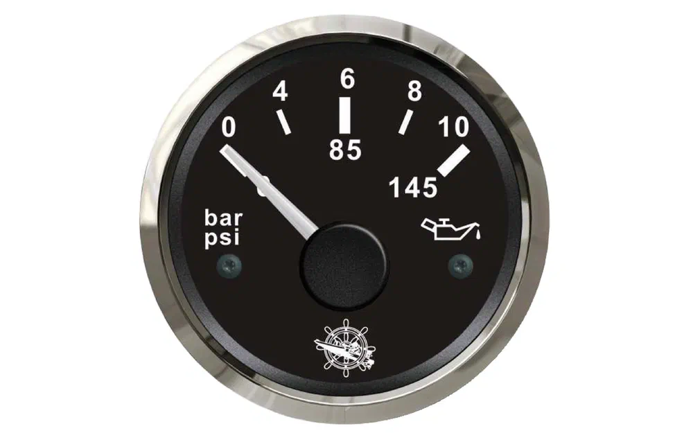 slider 0 Indicateur de pression d’huile Osculati 0/10 bar noir/brillant