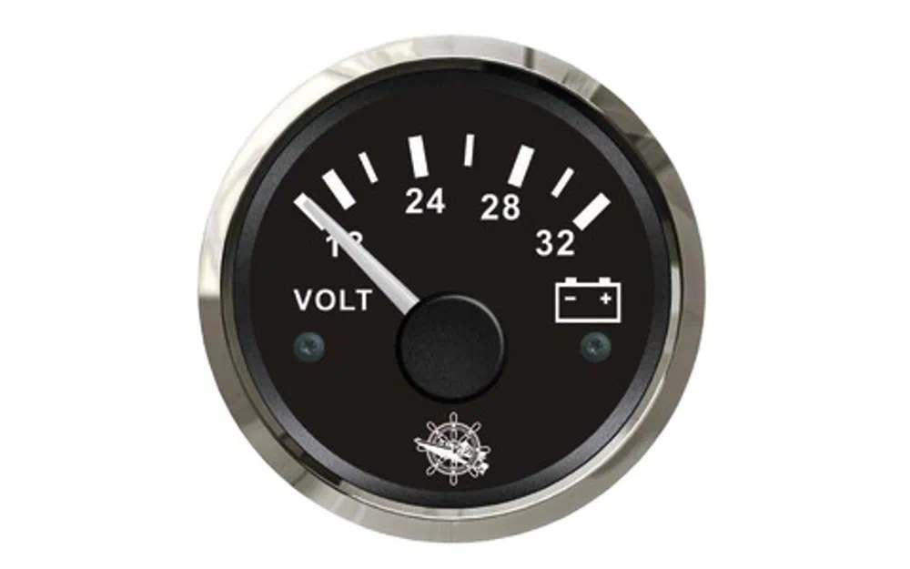 slider 0 Voltmètre Osculati 18/32V noir/brillant