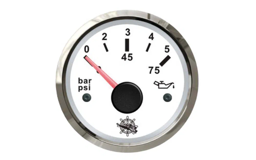 slider 0 Indicateur de pression d’huile Osculati 0/5 bar blanc/brillant