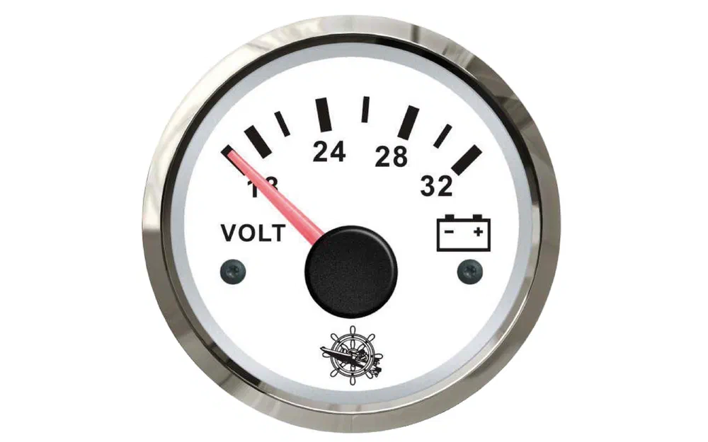 slider 0 Voltmètre Osculati 18/32V blanc/brillant