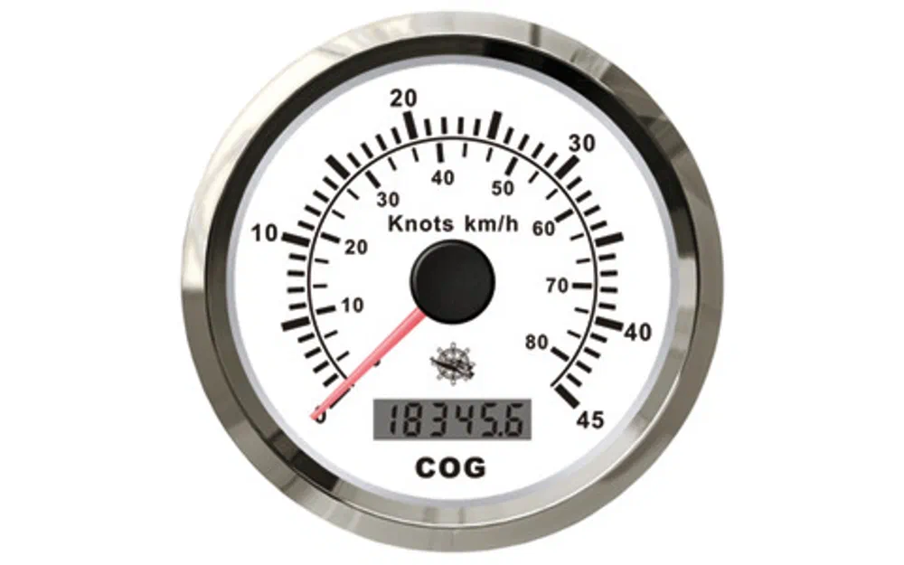 slider 0 Compteur de vitesse Osculati avec compas GPS blanc/brillant