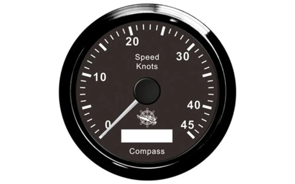 slider 0 Compteur de vitesse Osculati avec compas GPS noir/noir
