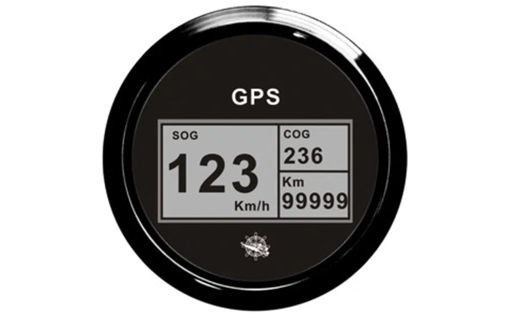 slider 0 Compteur de vitesse Osculati avec compteur de milles GPS noir/noir