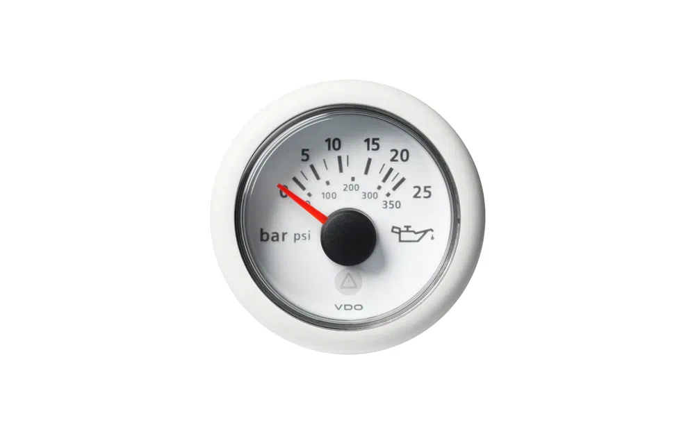 slider 0 Compteur VDO VLW OD ∅52 mm 12 V 25B bague blanche