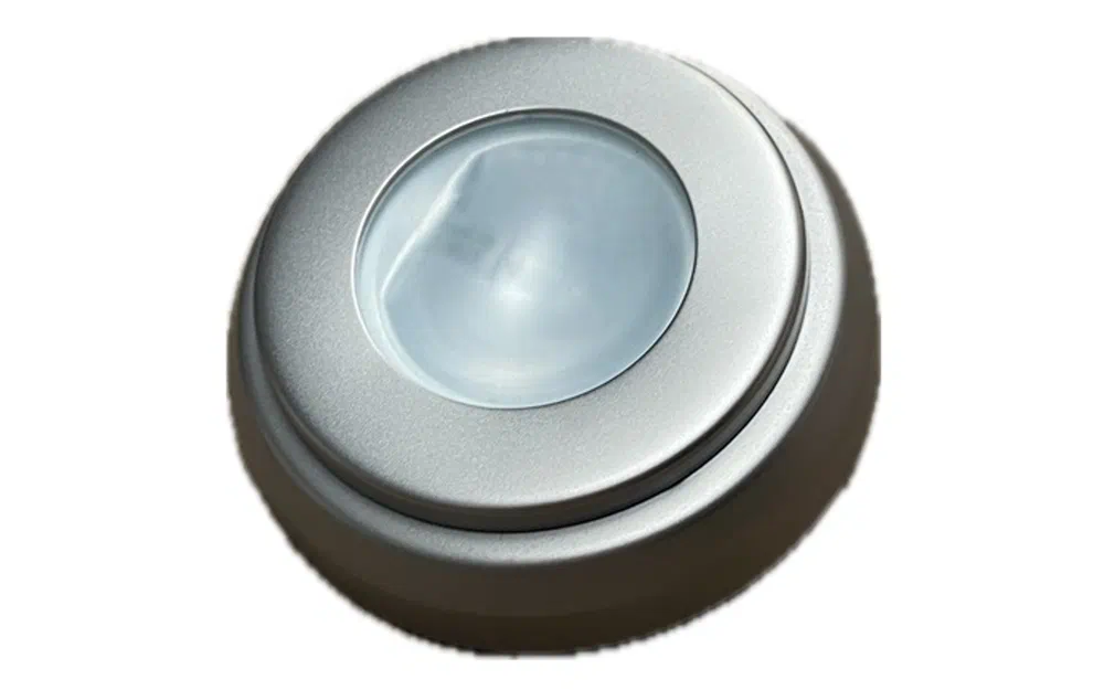 slider 0 TOM FI90 mât inox/verre givré