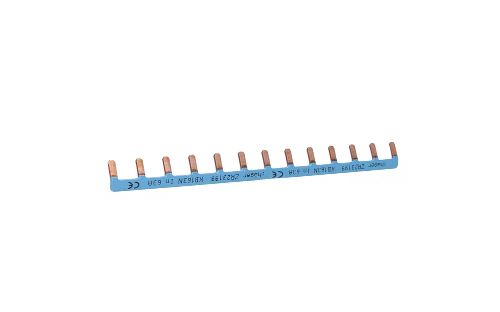 slider 0 Peigne de raccordement Hager KB163N bleu 10 mm² 63A