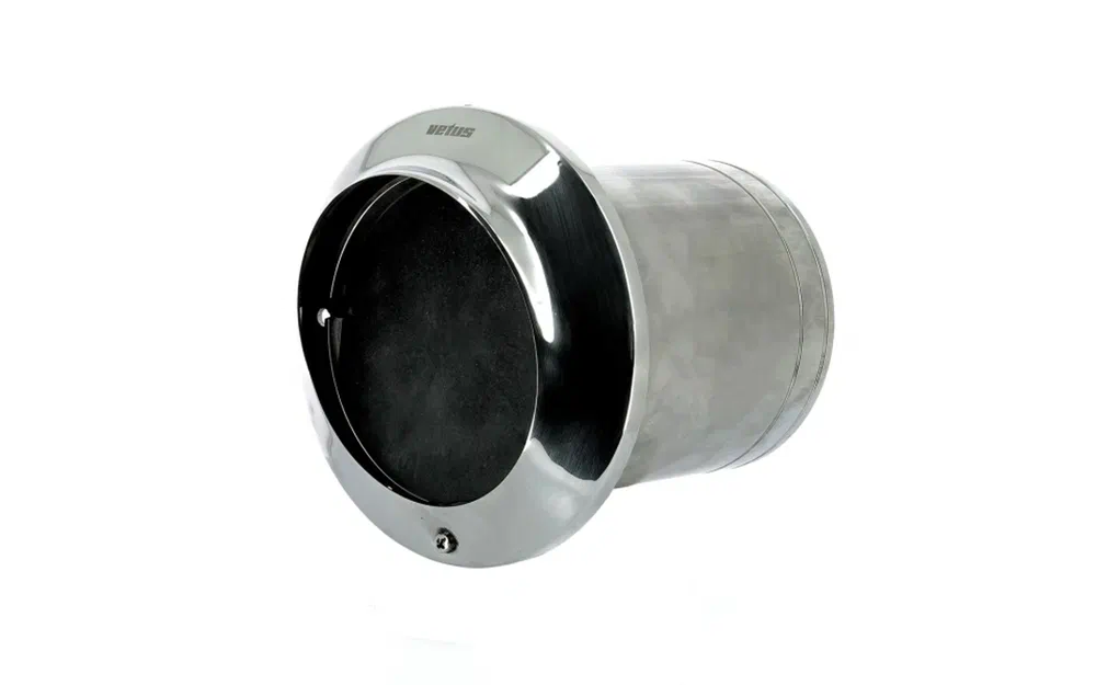slider 0 Vetus passage de tableau arrière d’échappement avec clapet anti-retour en acier inoxydable, 102 mm