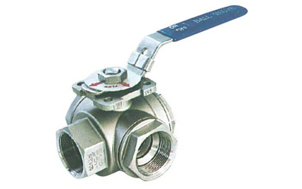 slider 0 Vanne à boisseau sphérique 3 voies inox 316 - perçage en T