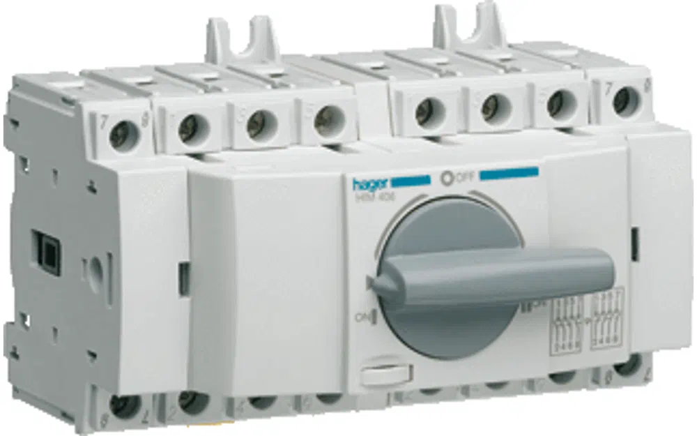 slider 0 HAGER HIM406 Interrupteur inverseur 4 pôles 63A modulaire M2