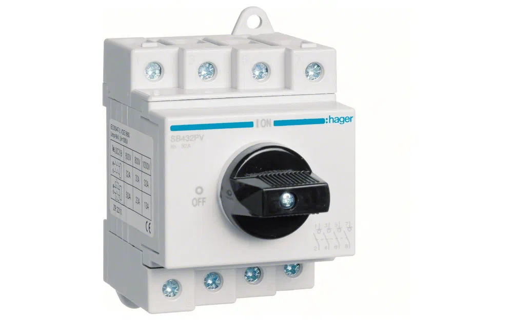 slider 0 HAGER sectionneur de charge SB432PV
