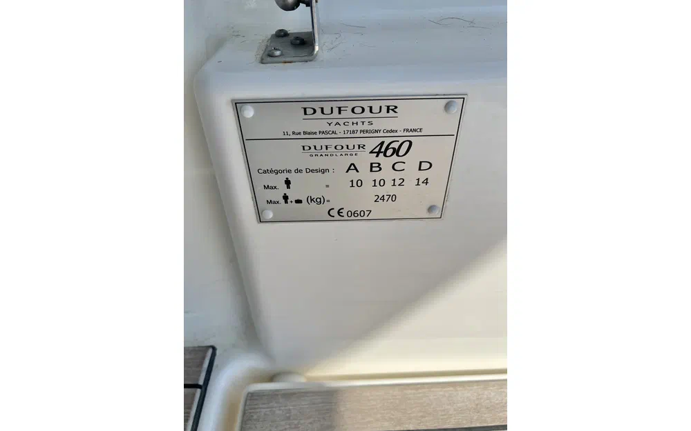 slider 41 Dufour 460 GL
