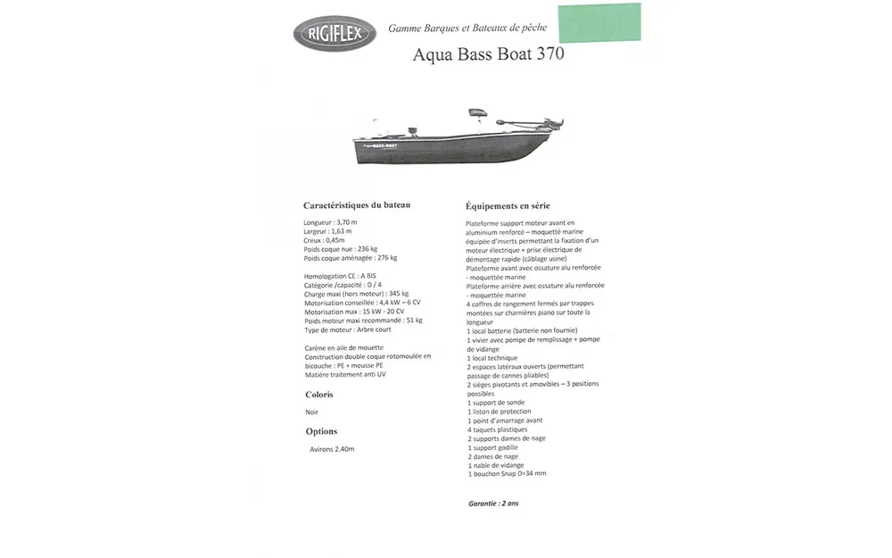 RigiflexAqua Bass Boat