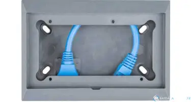 Boîte murale pour panneaux GX avec prises RJ45 à 90°
