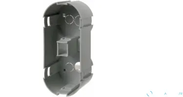 Boîte de protection verticale avec soulagement de traction