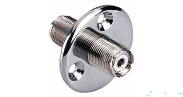 Passe-coque en acier inoxydable pour câble coaxial