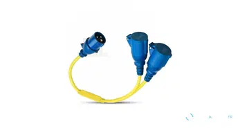 Câble répartiteur 16A/250V - fiche CEE / 2x raccords CEE