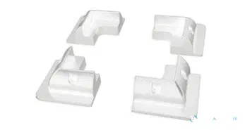 Blocs d’angle blancs p.c.a. panneau solaire (jeu de 4)