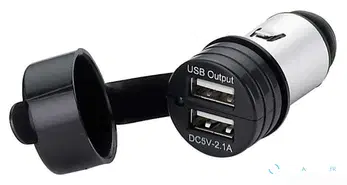 Prise allume-cigare USB double