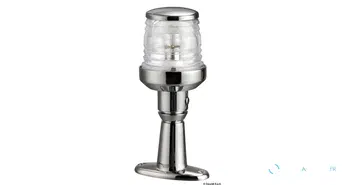 Feu de mouillage en inox petit sur pied (BA15D)