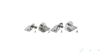 Plaque de fixation inox 90° intérieure