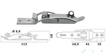 Fermeture à levier en inox verrouillable 250 kg