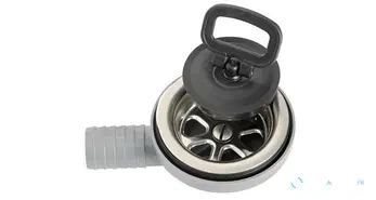 Évacuation de lavabo coudée avec bouchon