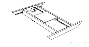Pièce coulissante de table bidirectionnelle