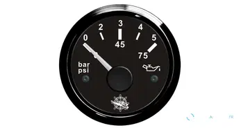 Indicateur de pression d’huile Osculati 0/5 bar noir/noir