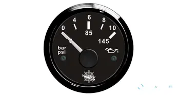Indicateur de pression d’huile Osculati 0/10 bar noir/noir