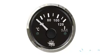 Jauge de température de l’eau Osculati 40/120° noir/brillant