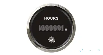 Compteur d’heures numérique Osculati noir/brillant