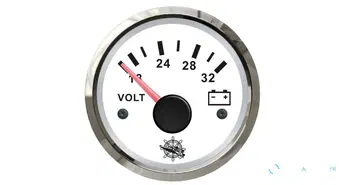 Voltmètre Osculati 18/32V blanc/brillant