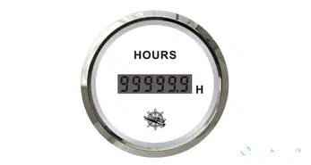 Compteur horaire numérique Osculati blanc/brillant