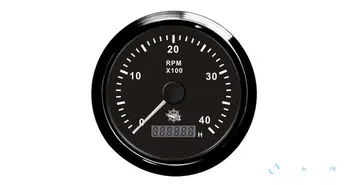 Compte-tours Osculati 0-4000 RPM noir/noir