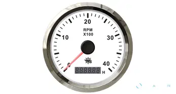 Compte-tours Osculati 0-4000 RPM blanc/brillant