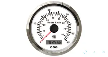 Compteur de vitesse Osculati avec compas GPS blanc/brillant