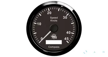 Compteur de vitesse Osculati avec compas GPS noir/noir