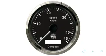Compteur de vitesse Osculati avec compas GPS noir/brillant