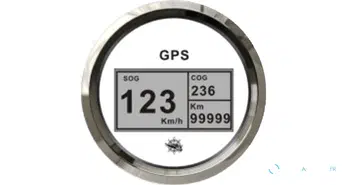 Compteur de vitesse Osculati avec compteur de milles GPS, blanc/brillant