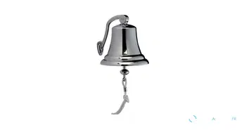 Cloche de bord en laiton chromé