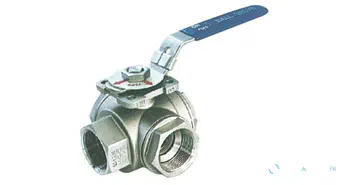 Vanne à boisseau sphérique 3 voies inox 316 - perçage en T