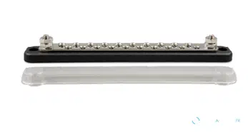 Busbar 150A 2P avec 20 vis + couvercle