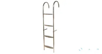 Échelle de bateau 4 marches pliable en inox RVS304