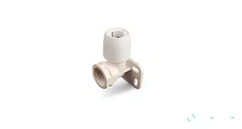 Coude de plaque murale Hep2O blanc 1/2 x 15 mm